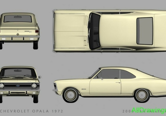 Chevrolets Opala (1972) (Chevrolet Opala (1972)) are drawings of the car